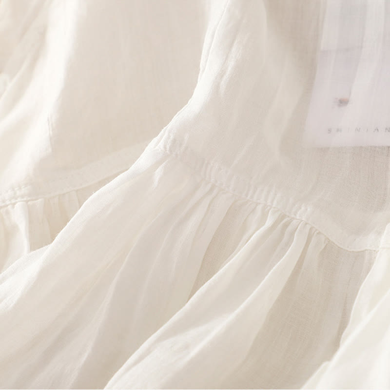 Cotton Linen Women's Spiritual Vest | Meditation Clothing