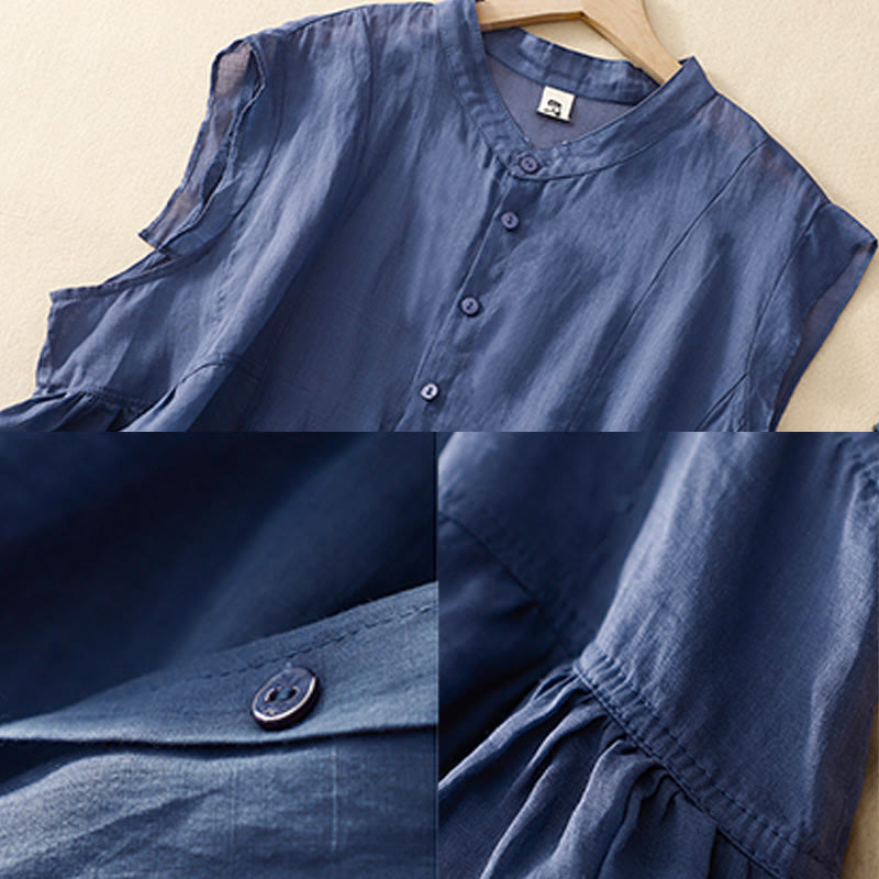 Cotton Linen Women's Spiritual Vest | Meditation Clothing