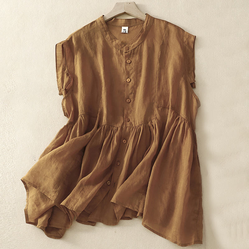 Cotton Linen Women's Spiritual Vest | Meditation Clothing