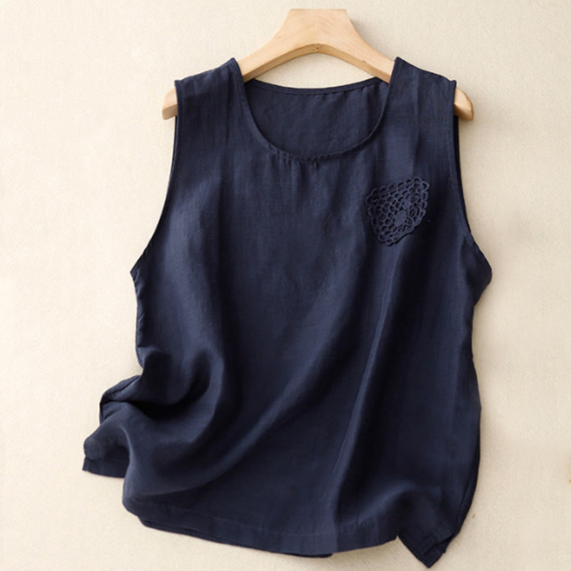 Women's Cotton Linen Vest | Boho Spiritual Clothing
