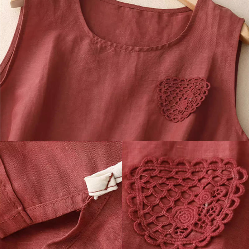 Women's Cotton Linen Vest | Boho Spiritual Clothing