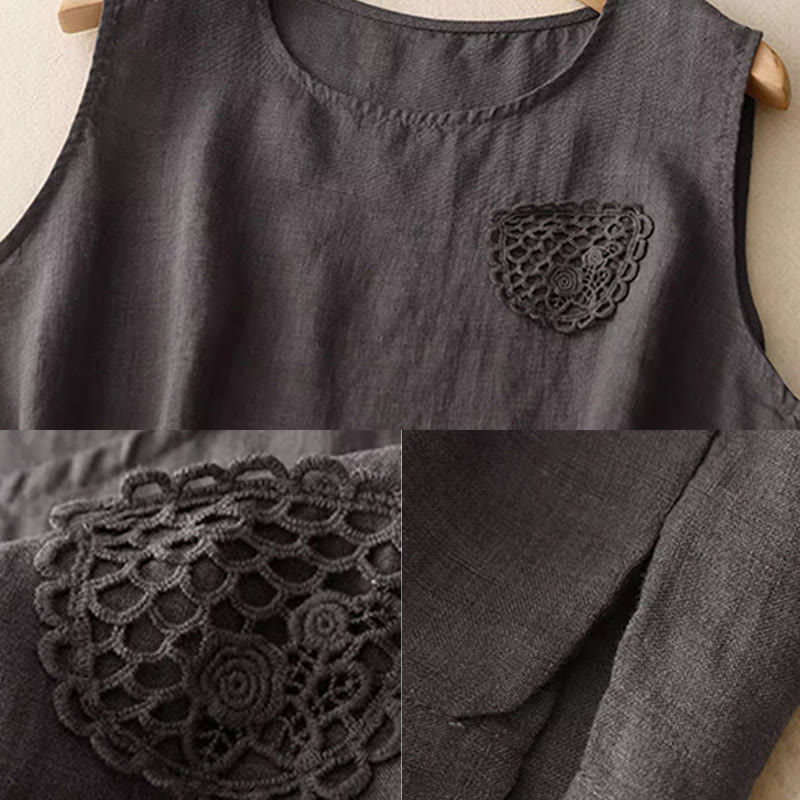 Women's Cotton Linen Vest | Boho Spiritual Clothing