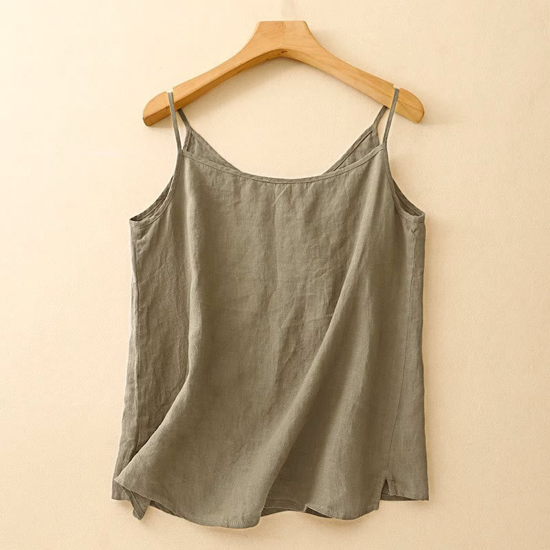 Women's Cotton Linen Vest | Spiritual Boho Meditation Top