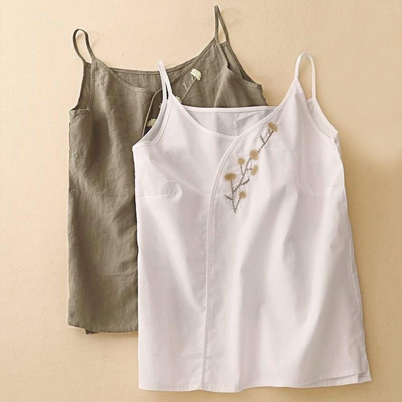 Women's Cotton Linen Vest | Spiritual Boho Meditation Top