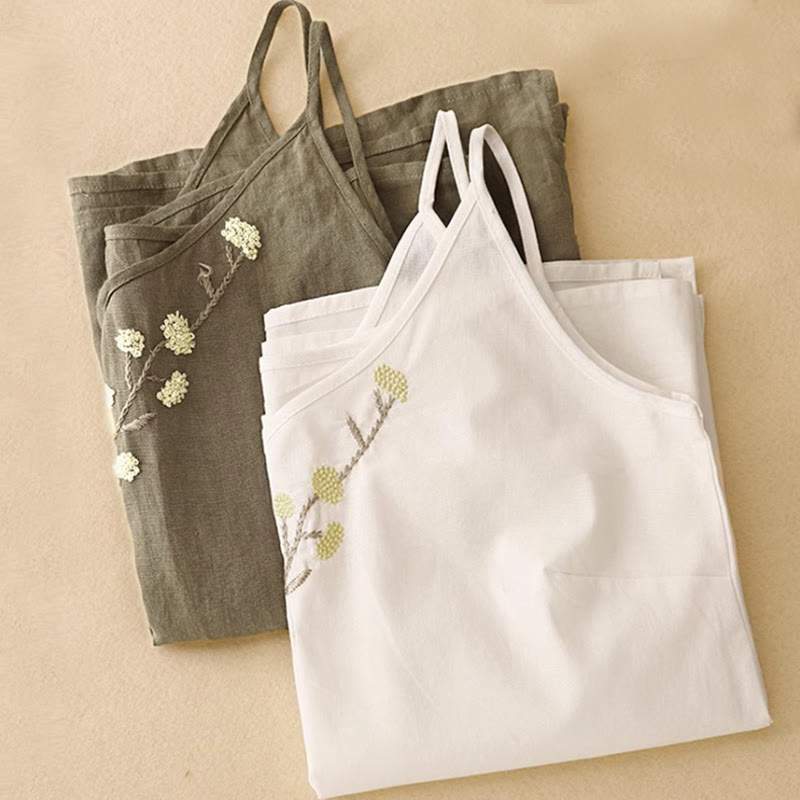 Women's Cotton Linen Vest | Spiritual Boho Meditation Top