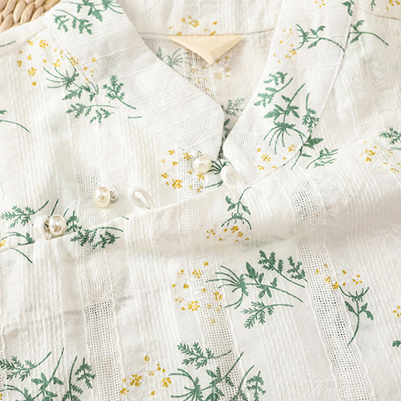 Women's Spiritual Cotton Vest with Chinese Frog-Button