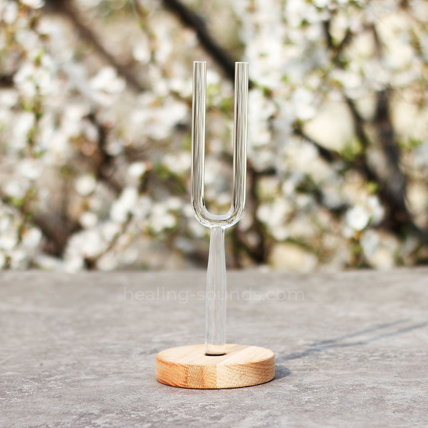 432 Hz Clear Crystal Tuning Fork Set with Box - 13pc - 10 mm