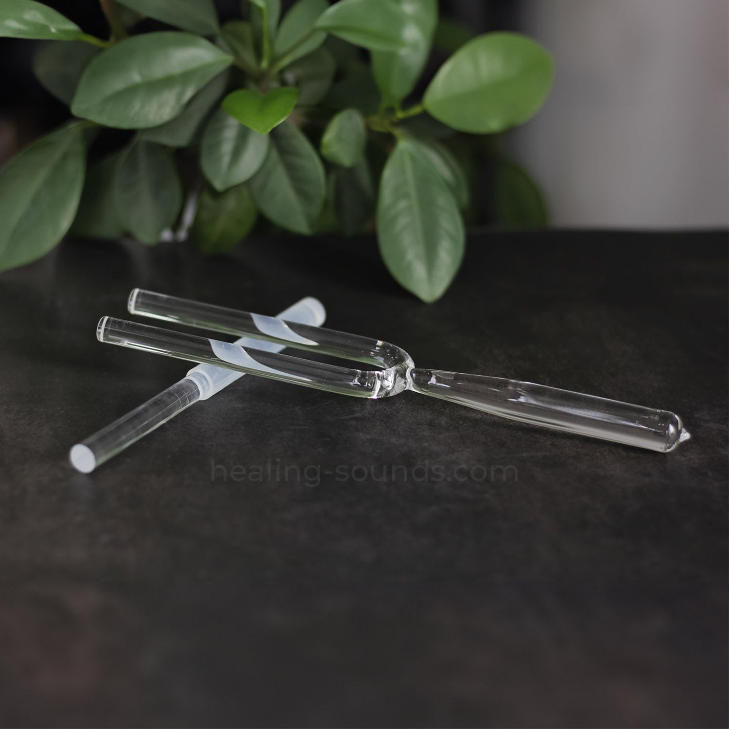 432 Hz Clear Crystal Tuning Fork Set with Box - 13pc - 10 mm