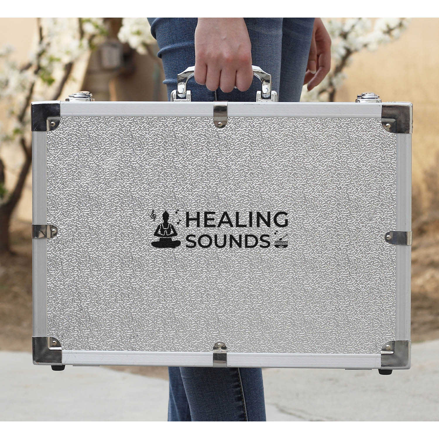 432 Hz Clear Crystal Tuning Fork Set with Box - 13pc - 10 mm