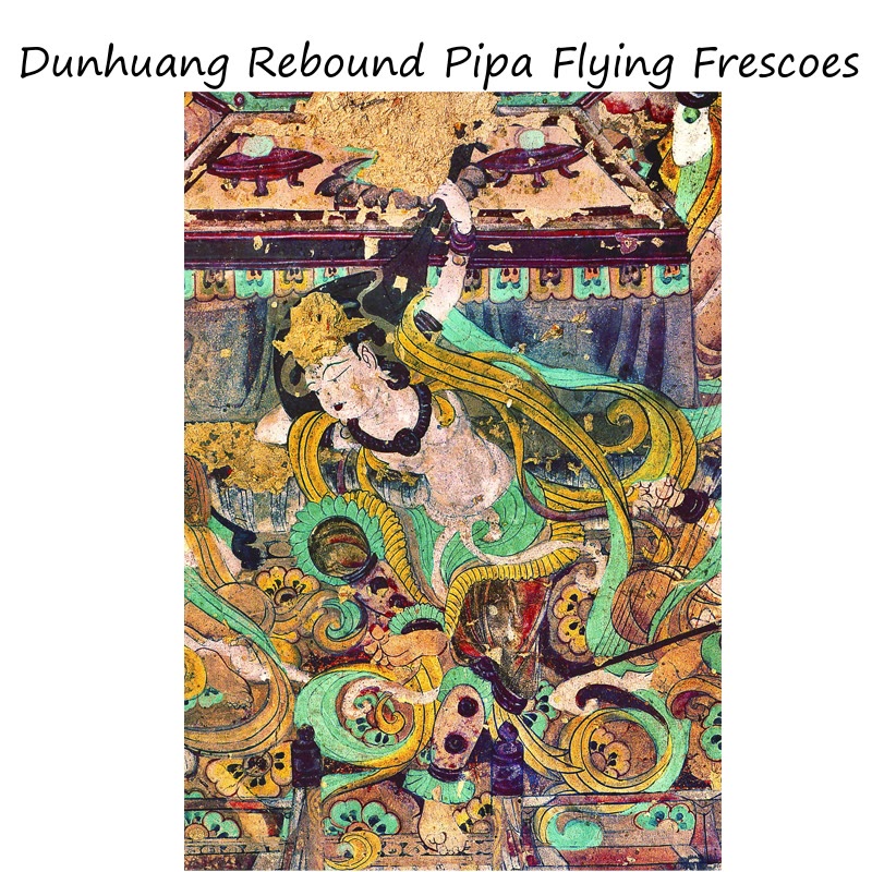 100% Mulberry Silk Dunhuang Scarf | Spiritual Shawl 90x90cm