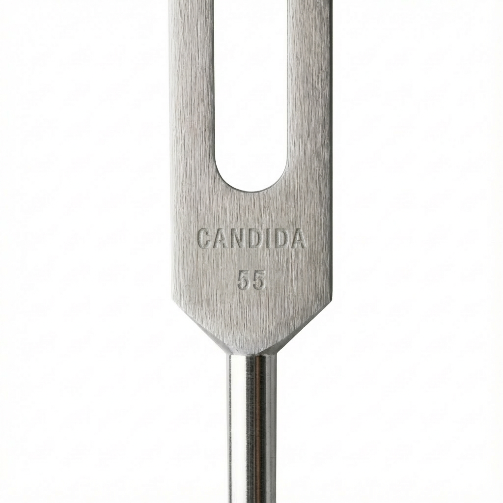 55 Hz Candida Tuning Fork Gold with Pouch