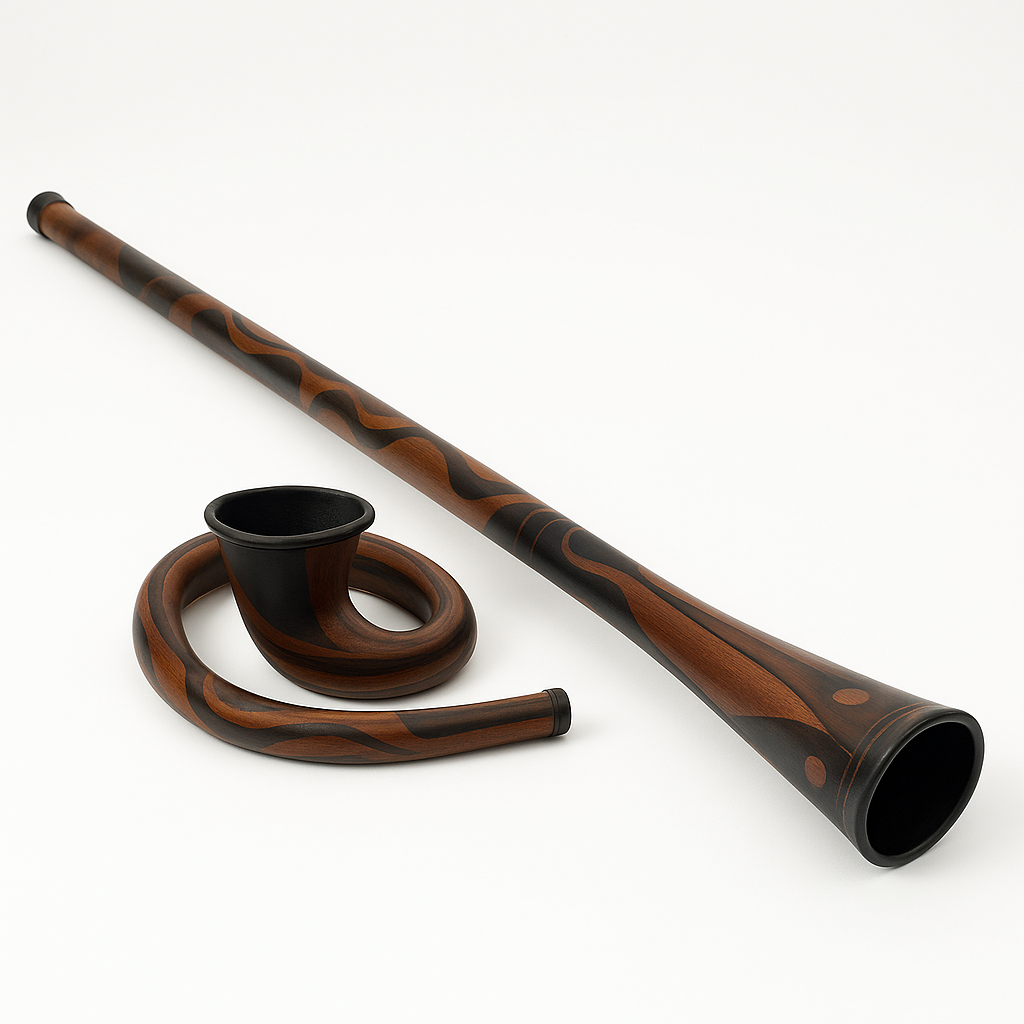 55" Professional Didgeridoo Instrument - Roasted Wood
