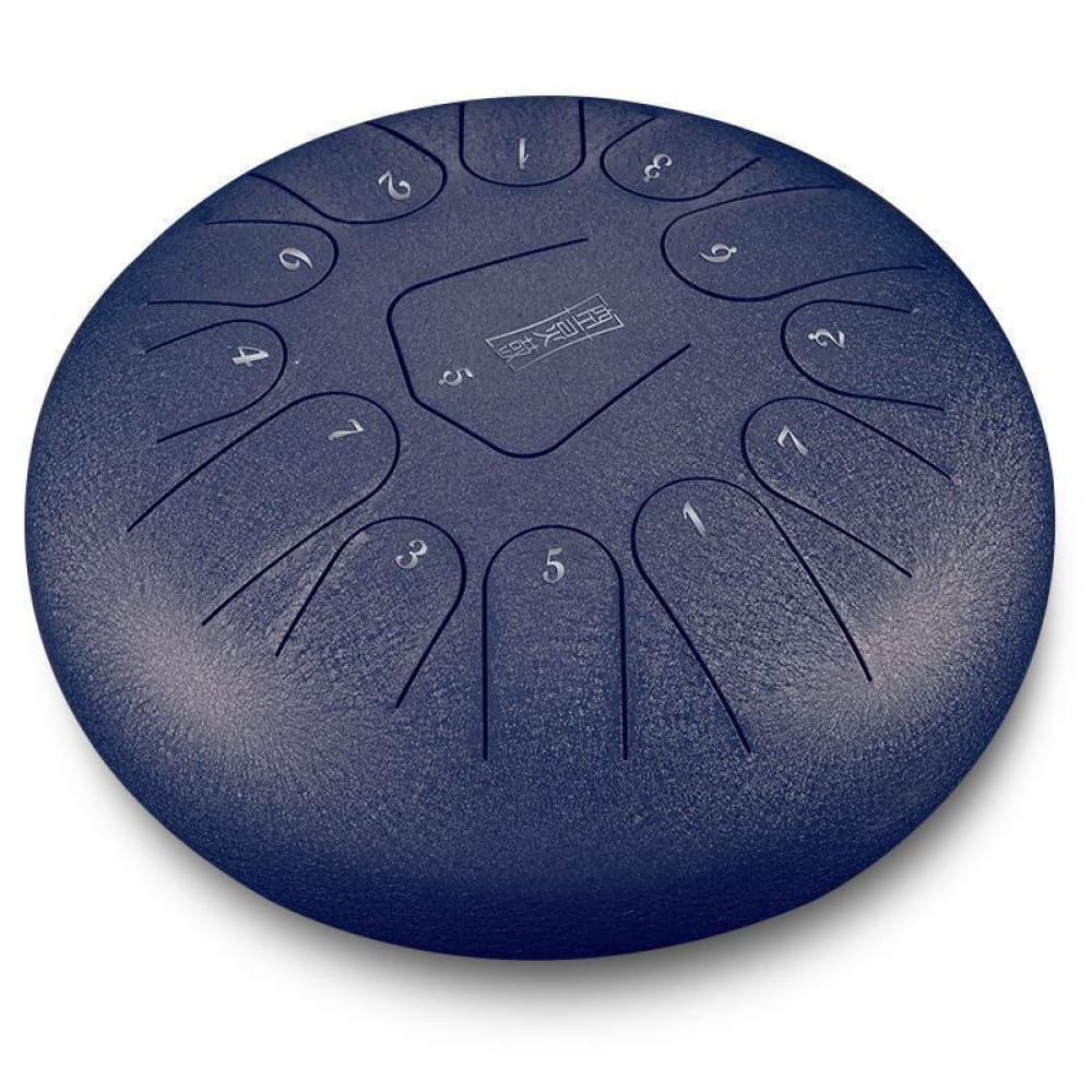 Navy Blue Steel Tongue Drum with 8 Notes, Perfect for Beginners and Kids