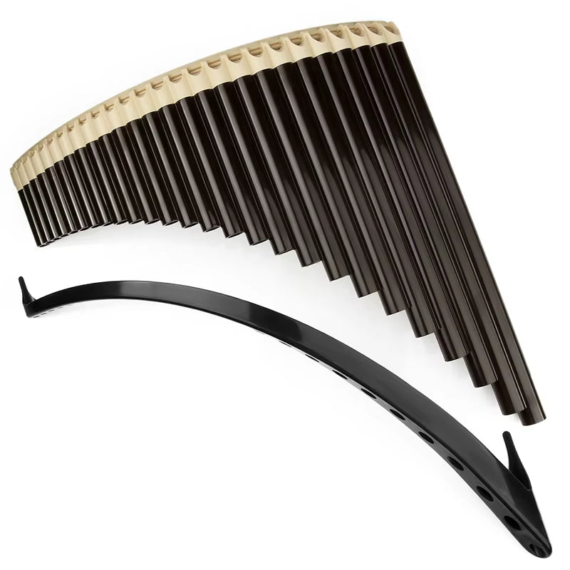 Pan flute with curved black pipes in descending order for ABS Pan Flute for Beginners