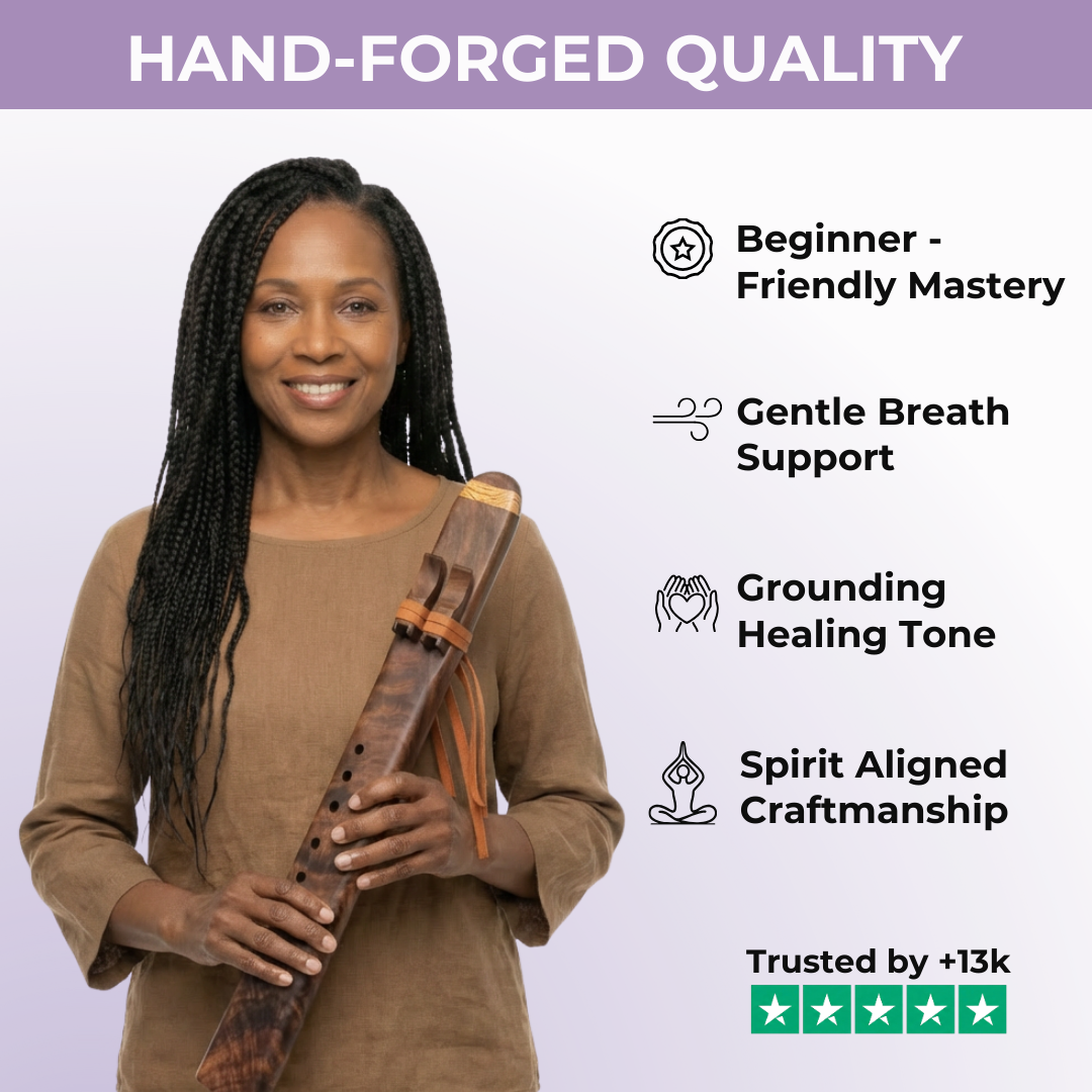 Aeolian Drone Flute E or D 432Hz 440Hz Cedar Wood