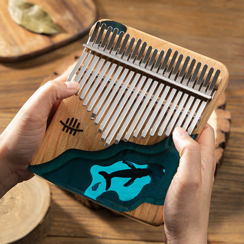 Beech Wood Kalimba 17 21 Keys Meditation Sound Healing