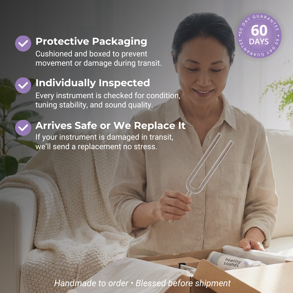 C5 Note Crystal Tuning Fork - Higher Chakras