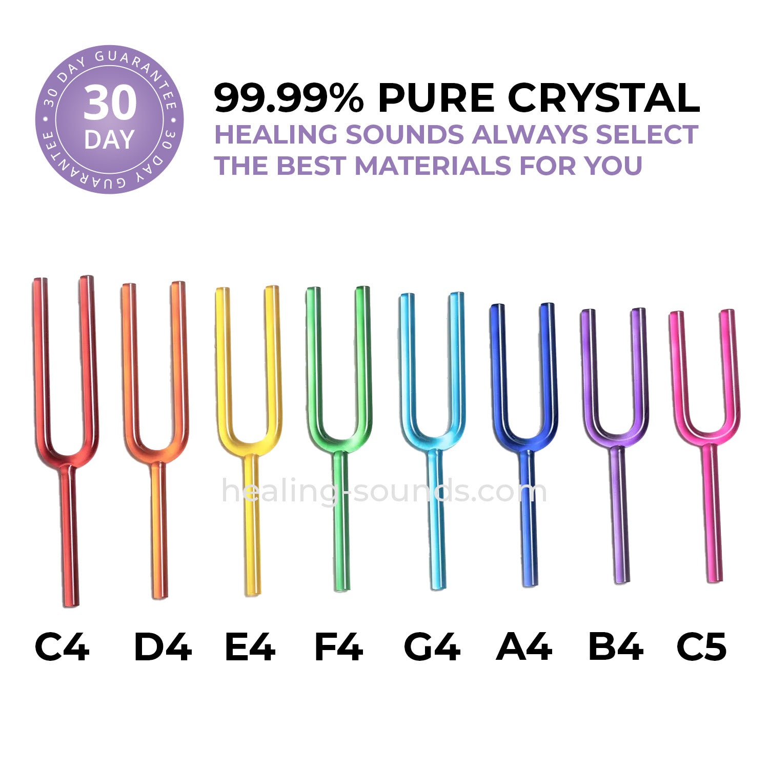 C5 Note Crystal Tuning Fork - Higher Chakras