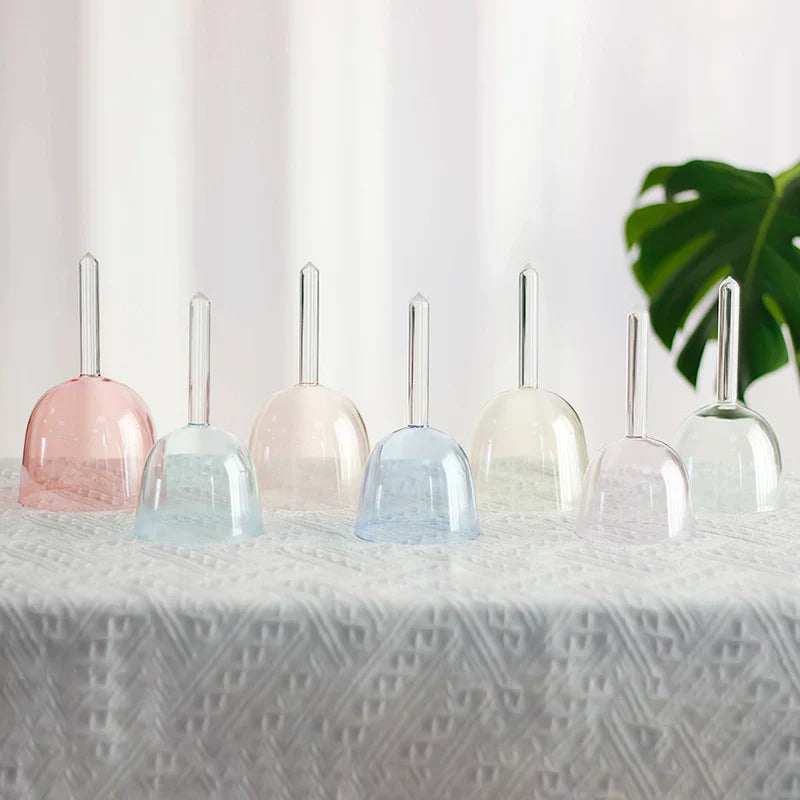 Colorful Crystal Singing Bowl with Handle