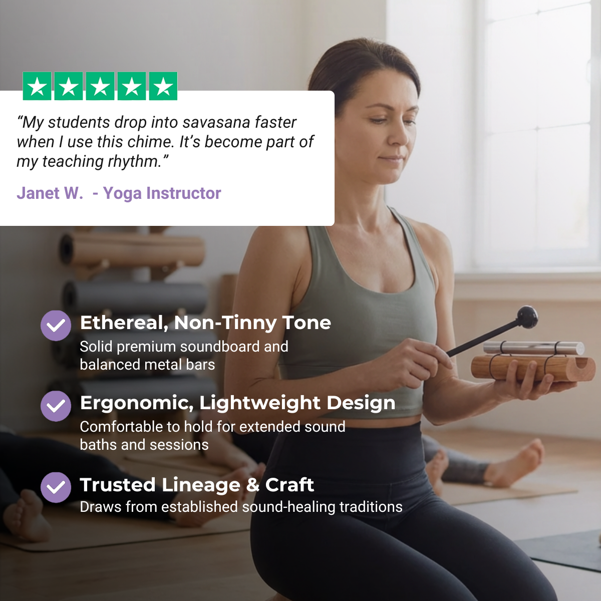 Crystal Bar Chime for Meditation and Relaxation