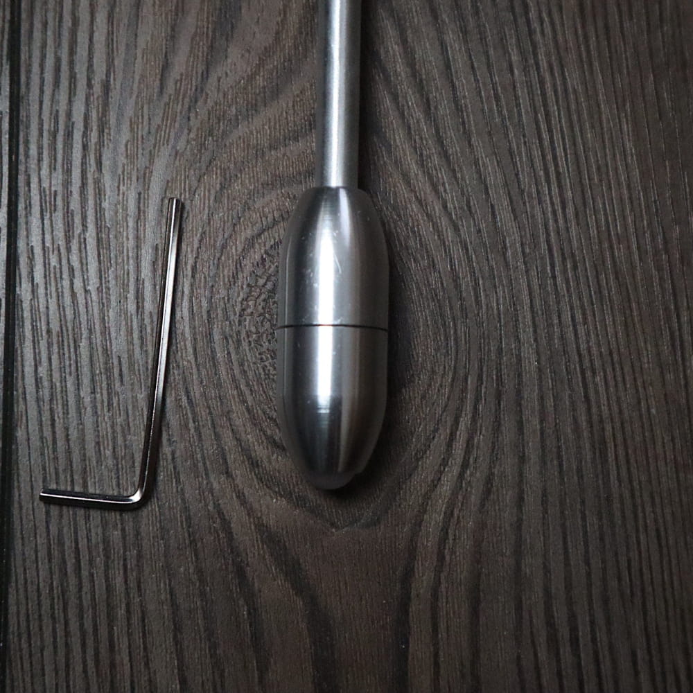 Metallic bullet-shaped gear shift knob with hex wrench for Crystal & Onyx Massage Handles