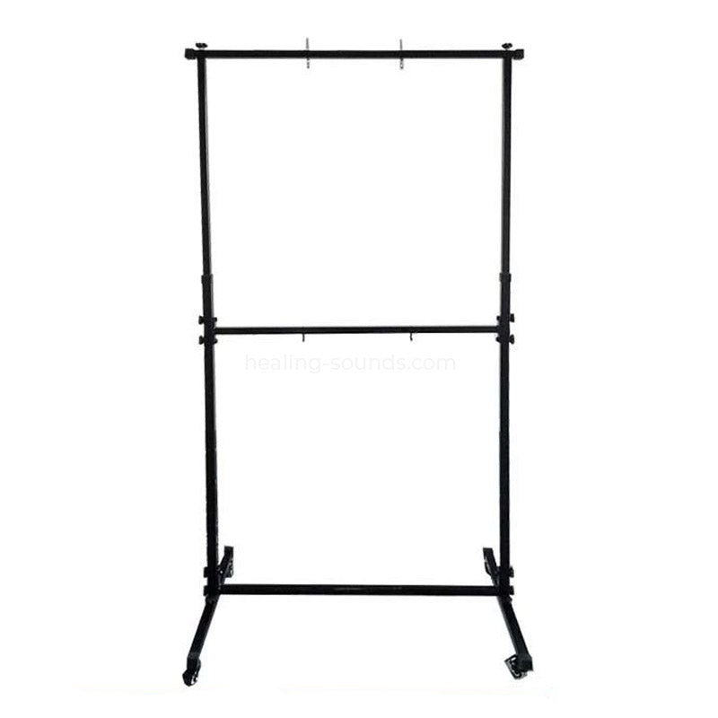 Double Gong Stand with Wheels - Fits Up to 40 Inches