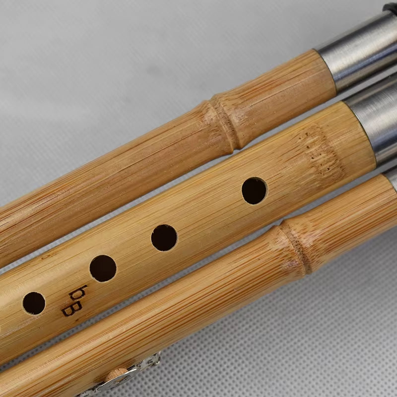 Golden Bamboo Hulusi C / Bb/D/F/G Key Optional Three-Tone Hulusi Flute Professional Performance Supply School Instrument