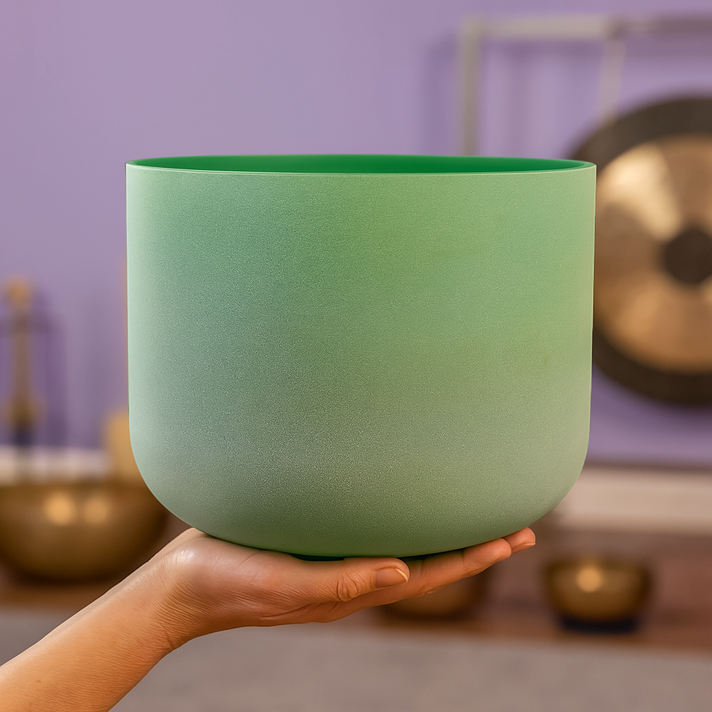 Green F Note Heart Chakra Crystal Singing Bowl
