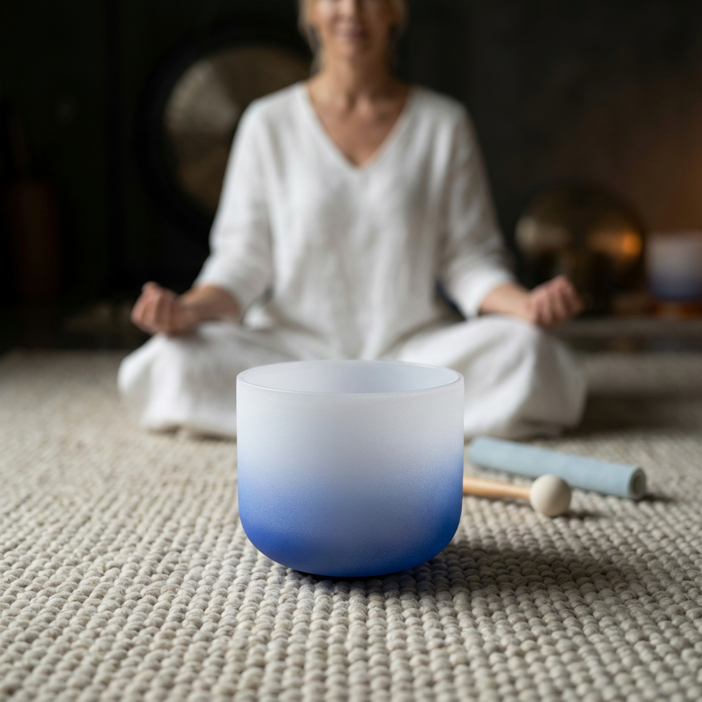 Indigo Aria Gradient A Note Crystal Singing Bowl