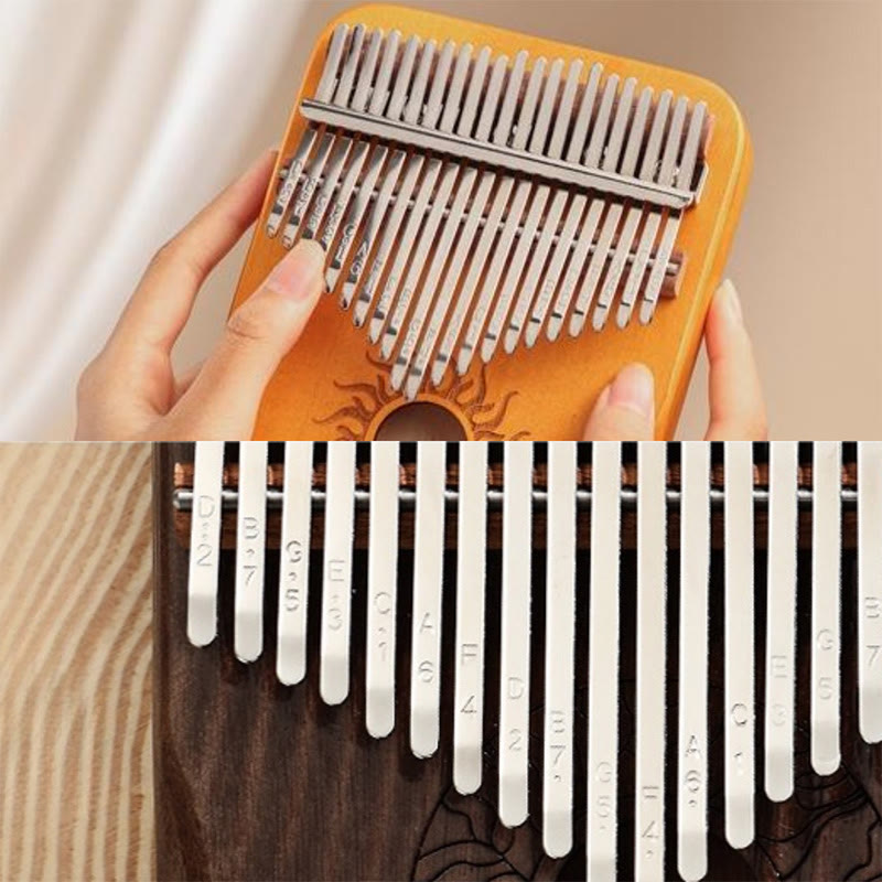 Maple Wood Kalimba Thumb Piano 17 21 Keys Beginners