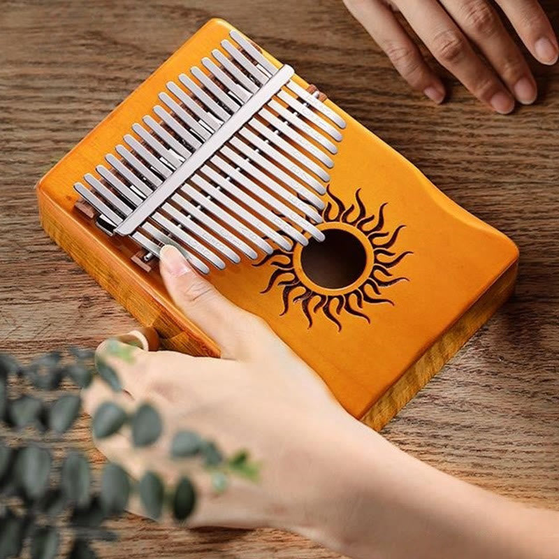 Maple Wood Kalimba Thumb Piano 17 21 Keys Beginners