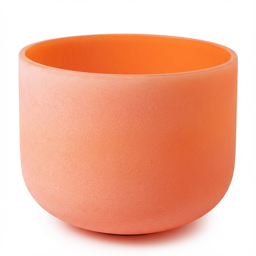 Orange D Note Crystal Bowl for Chakra Healing