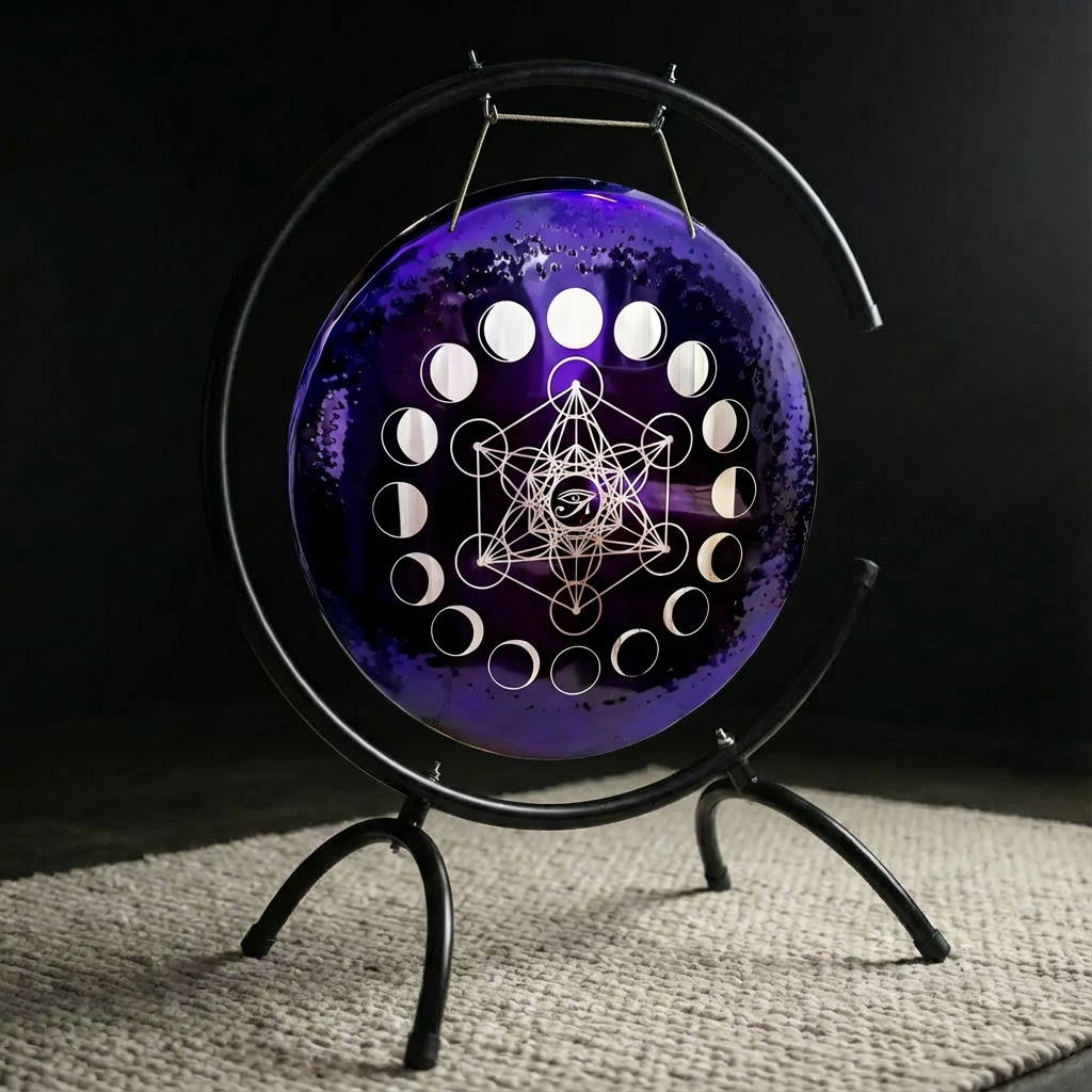 Purple Horus Eye Gong Instrument for Meditation