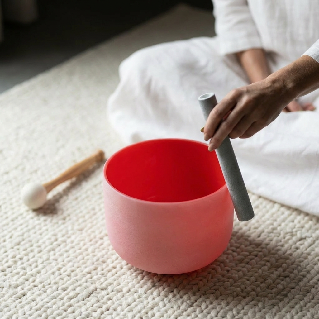 Red C Note Root Chakra Crystal Singing Bowl