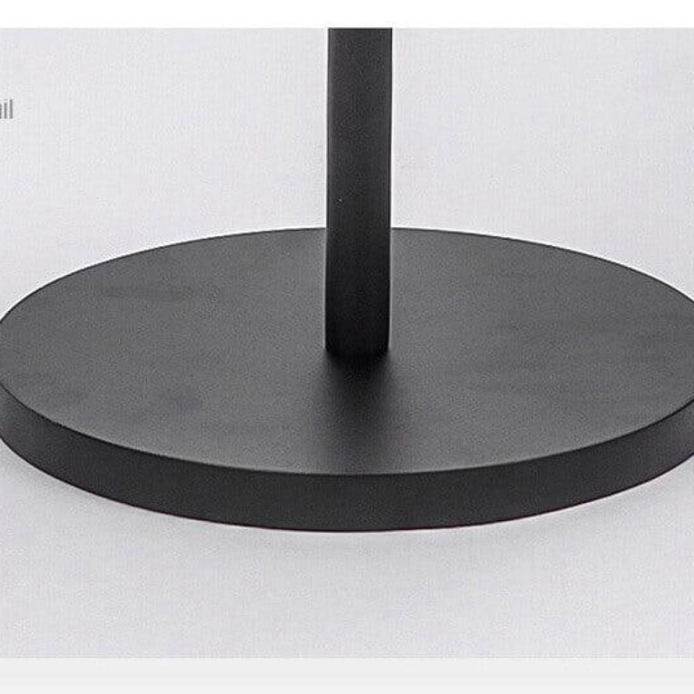 Black circular base with vertical pole for Solid Wood Stand for Steel Tongue Drums