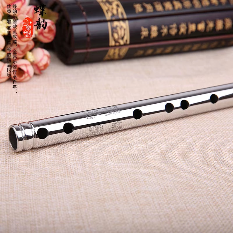 Professional Stainless Stee DEFG Key 8 Holes Flute Instrument Chinese Metal China Classic Stainless Steel Musical Instrument