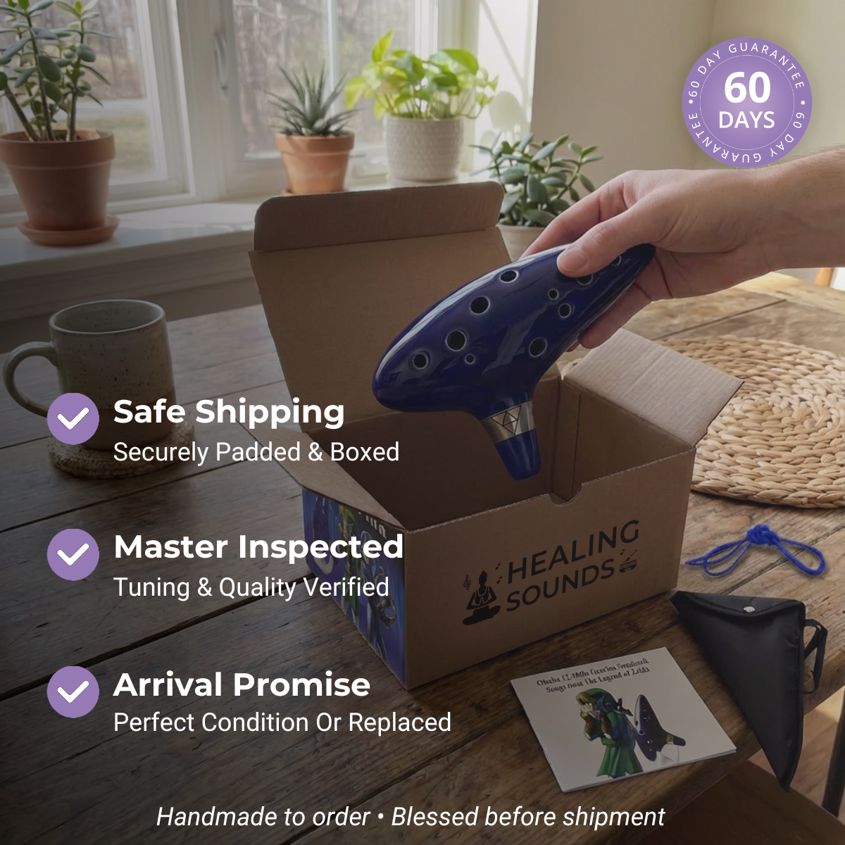 Starry Sky 12 Hole Alto C Ceramic Ocarina Flute