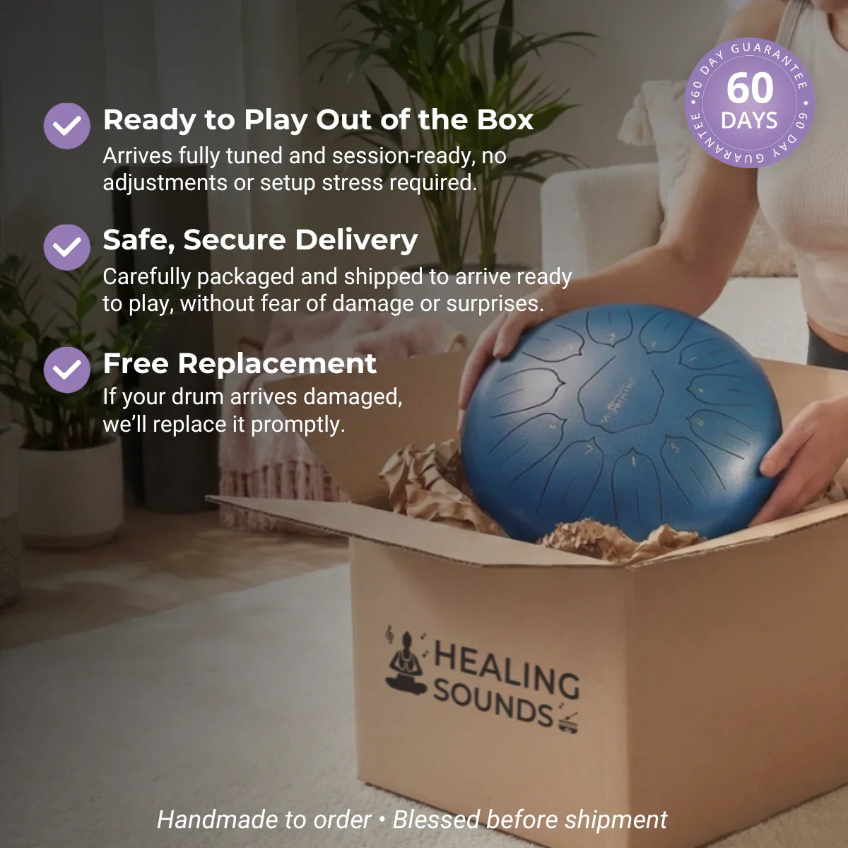 C Steel Tongue Drum 8 Note 5 Inch for Healing Meditation