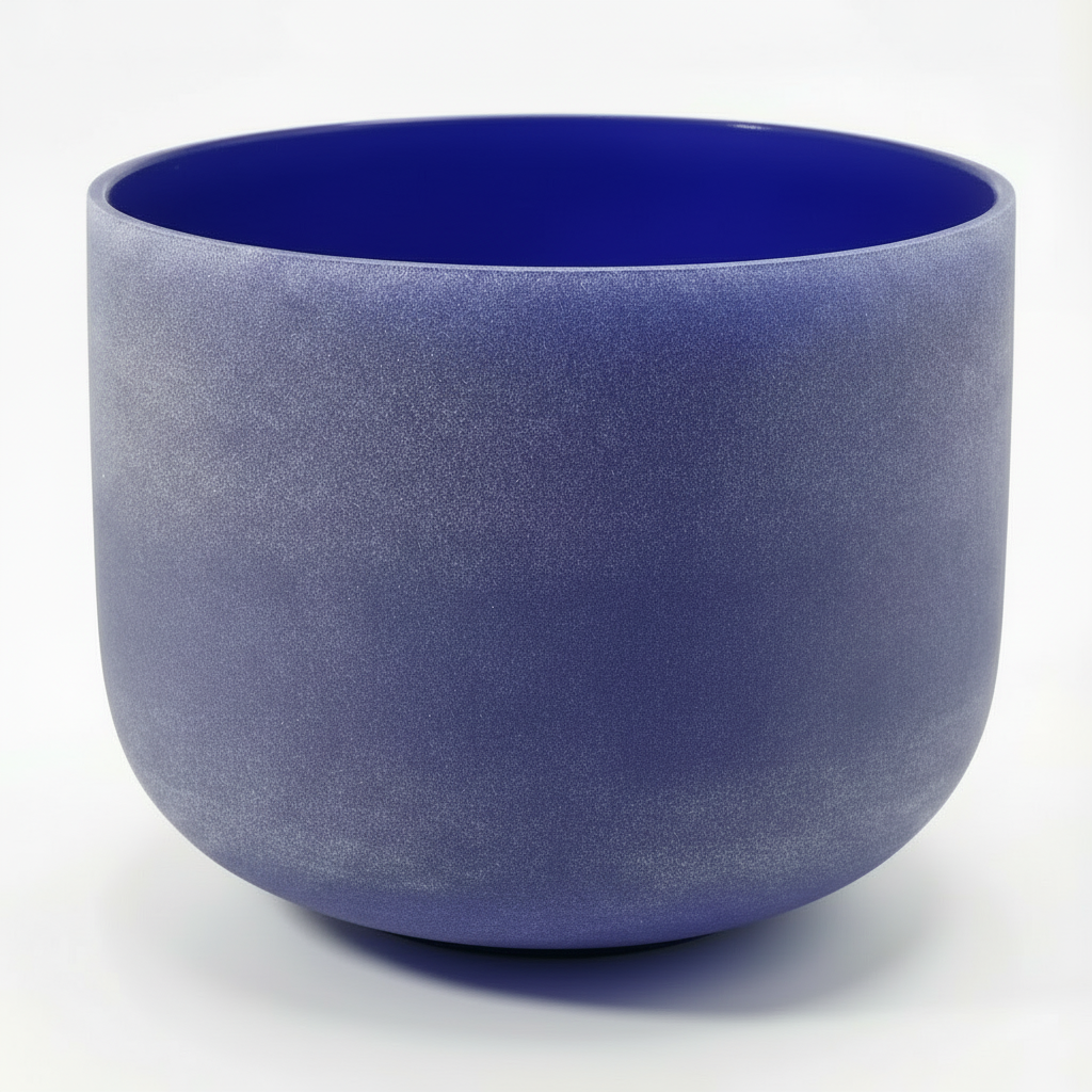 Third-Eye Chakra Crystal Singing Bowl - A Note Sound - Indigo