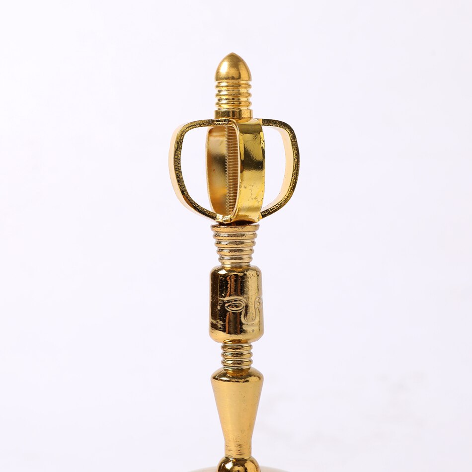 Golden trophy with crown top in Tibetan Bell and Dorje Set for Meditation Practice
